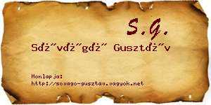 Sóvágó Gusztáv névjegykártya