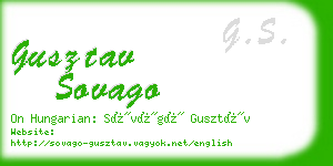 gusztav sovago business card